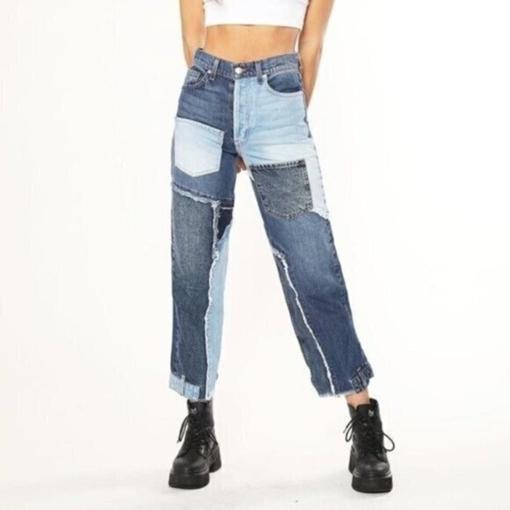 Revice Matchmaker Patchwork Jeans Love At First Sight Straight High Rise